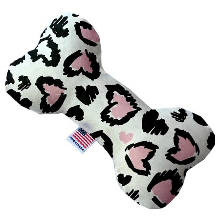MIRAGE PET PRODUCTS Pink Leopard Canvas Bone Dog Toy 10 in. 1371-CTYBN10